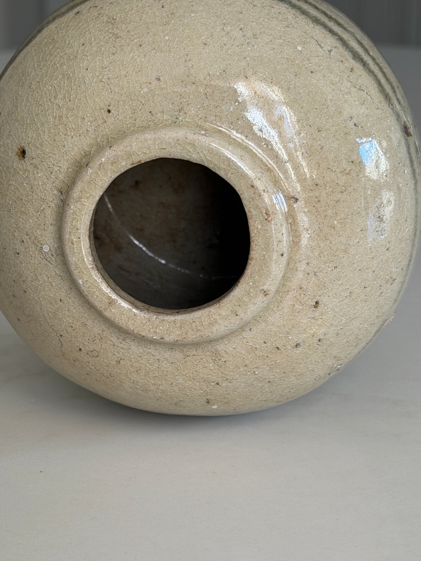 Green Banded Ginger Jar