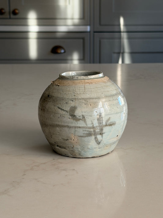 Grey Painted Ginger Jar