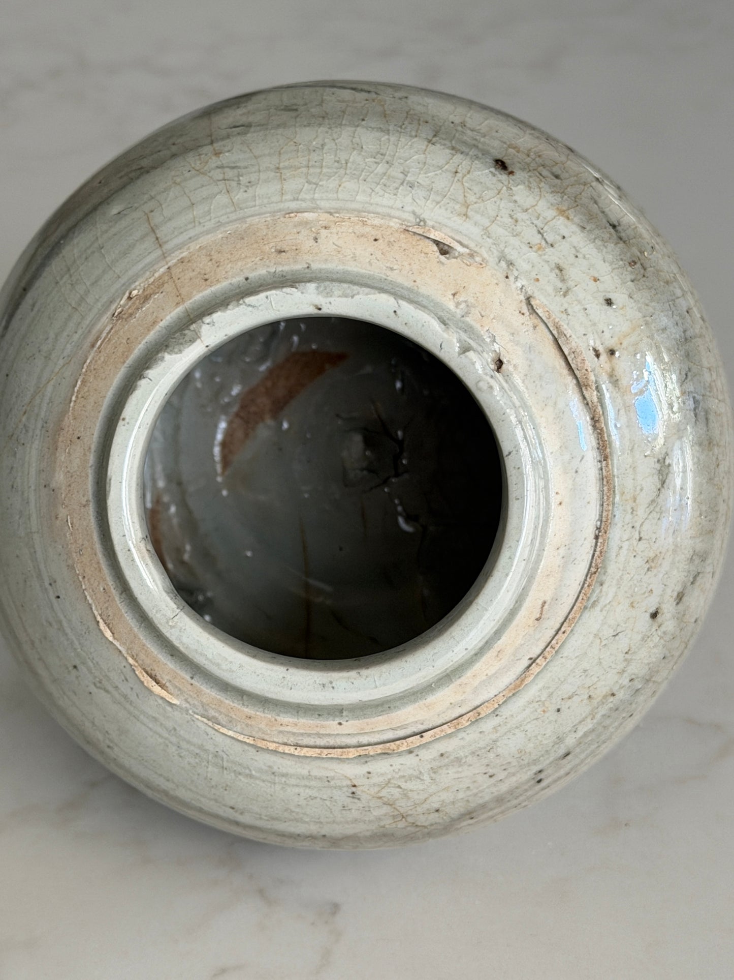 Grey Painted Ginger Jar