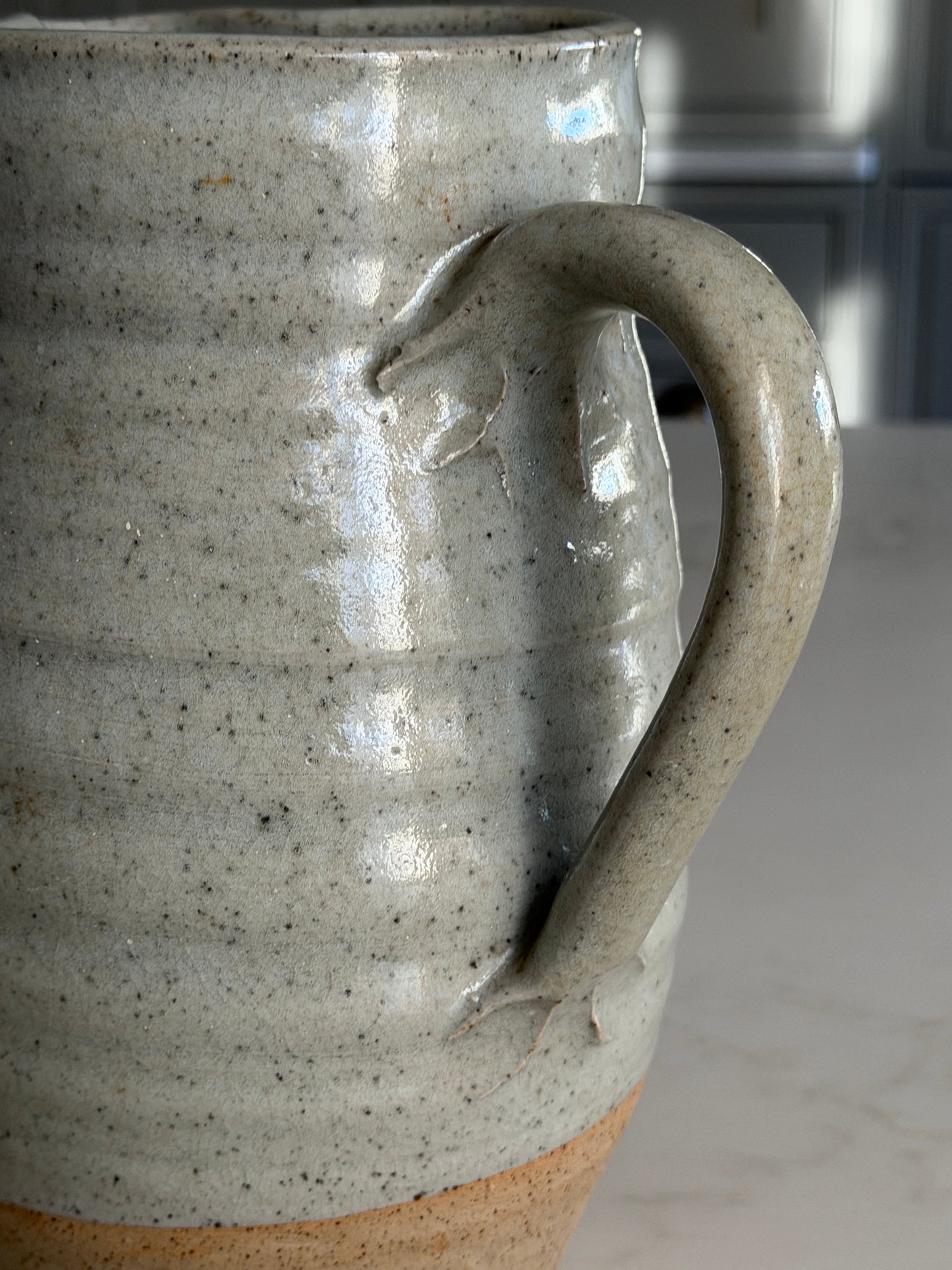 Large Grey Studio Pottery Jug