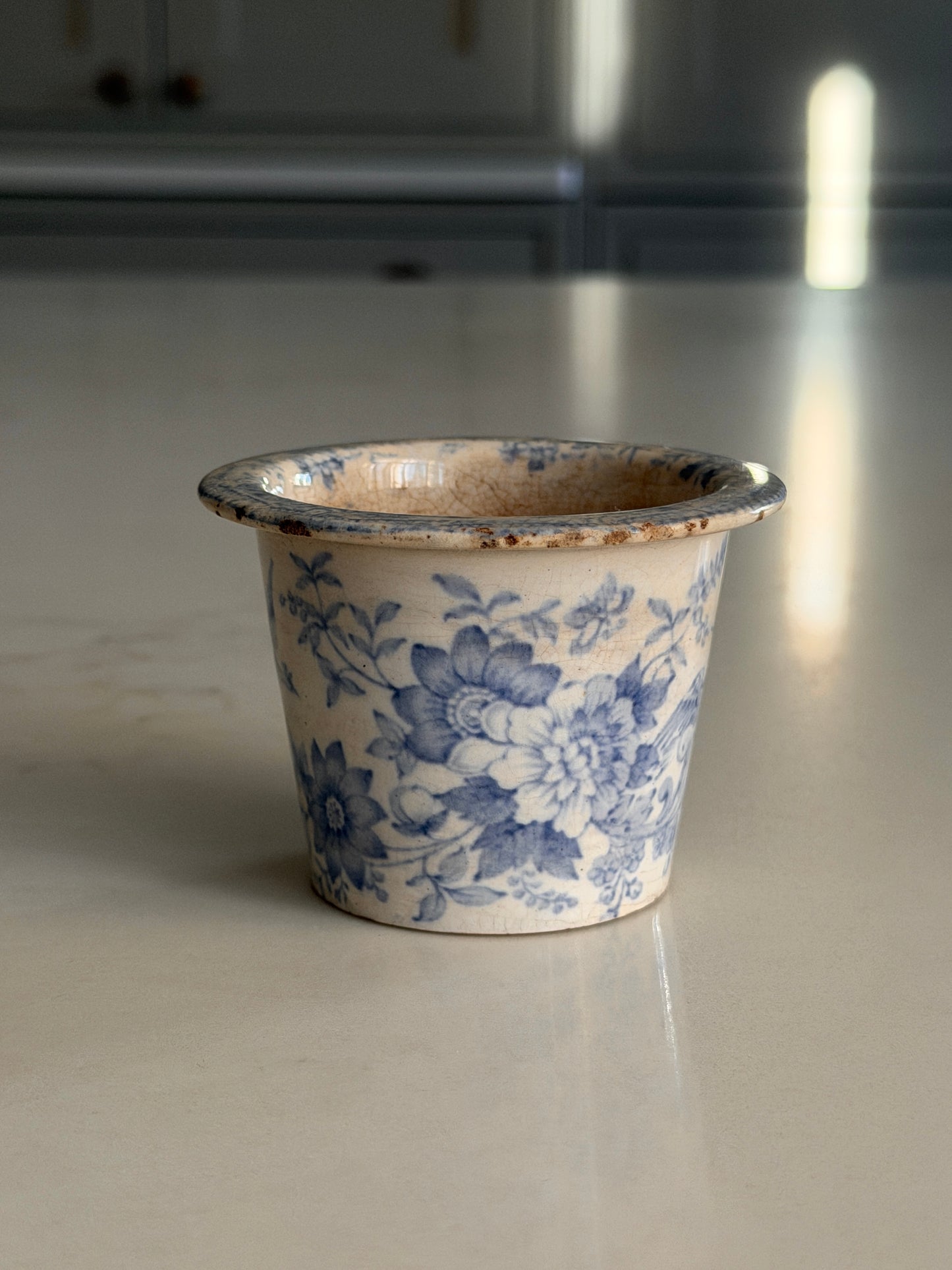 XS Blue & White Floral Ceramic Pot