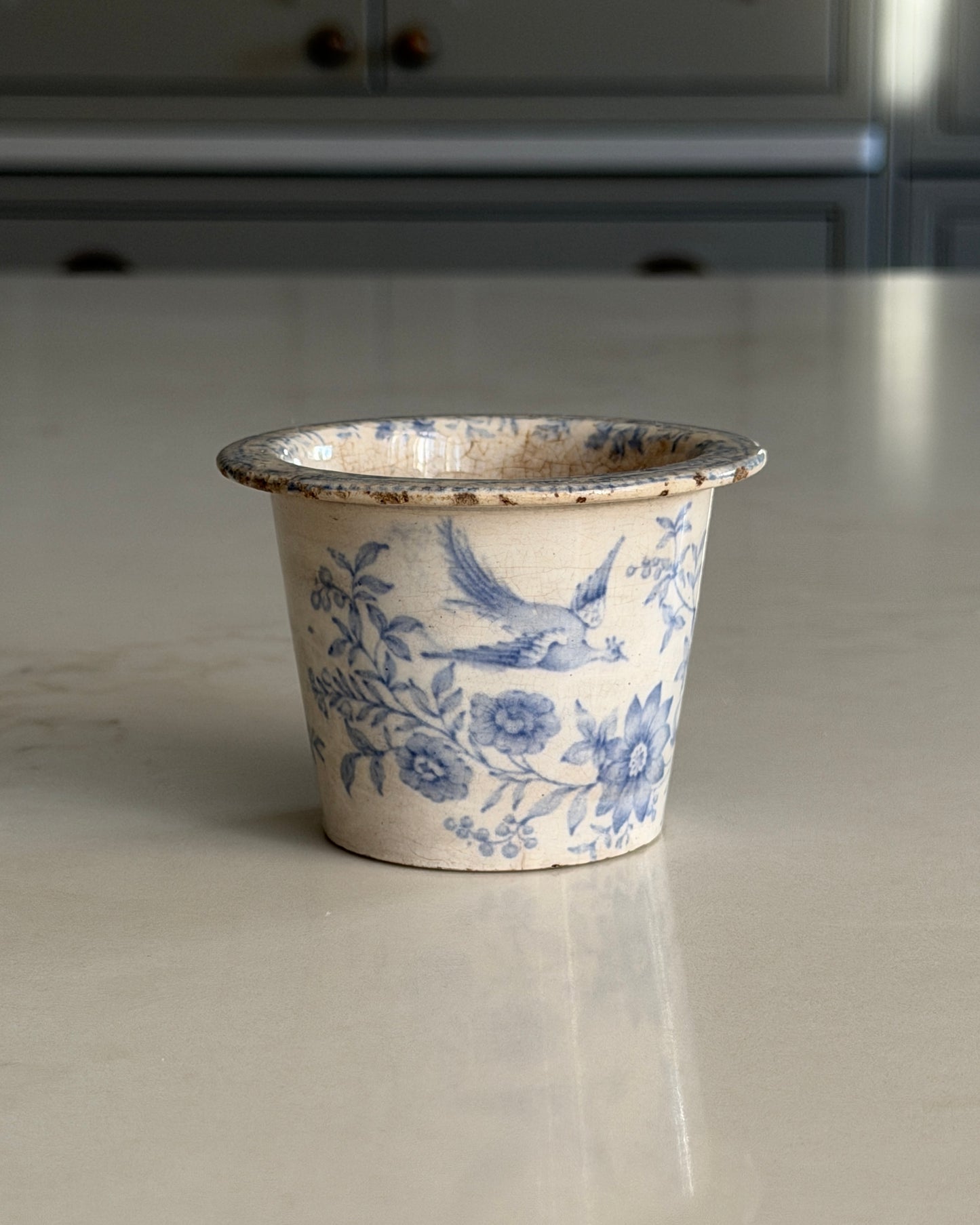 XS Blue & White Floral Ceramic Pot