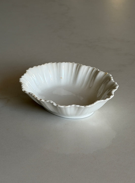 White Scalloped Trinket Dish