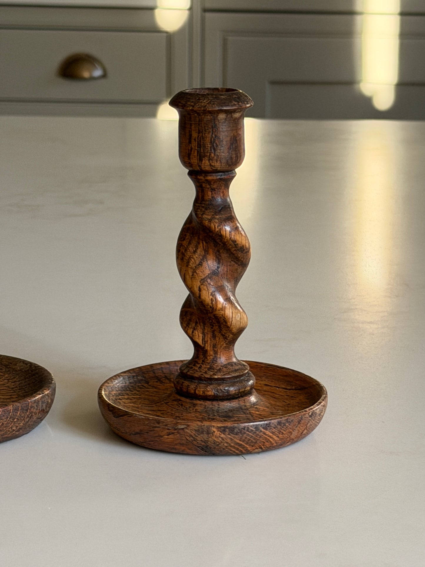 Pair of Barley Twist Candlestick Holders