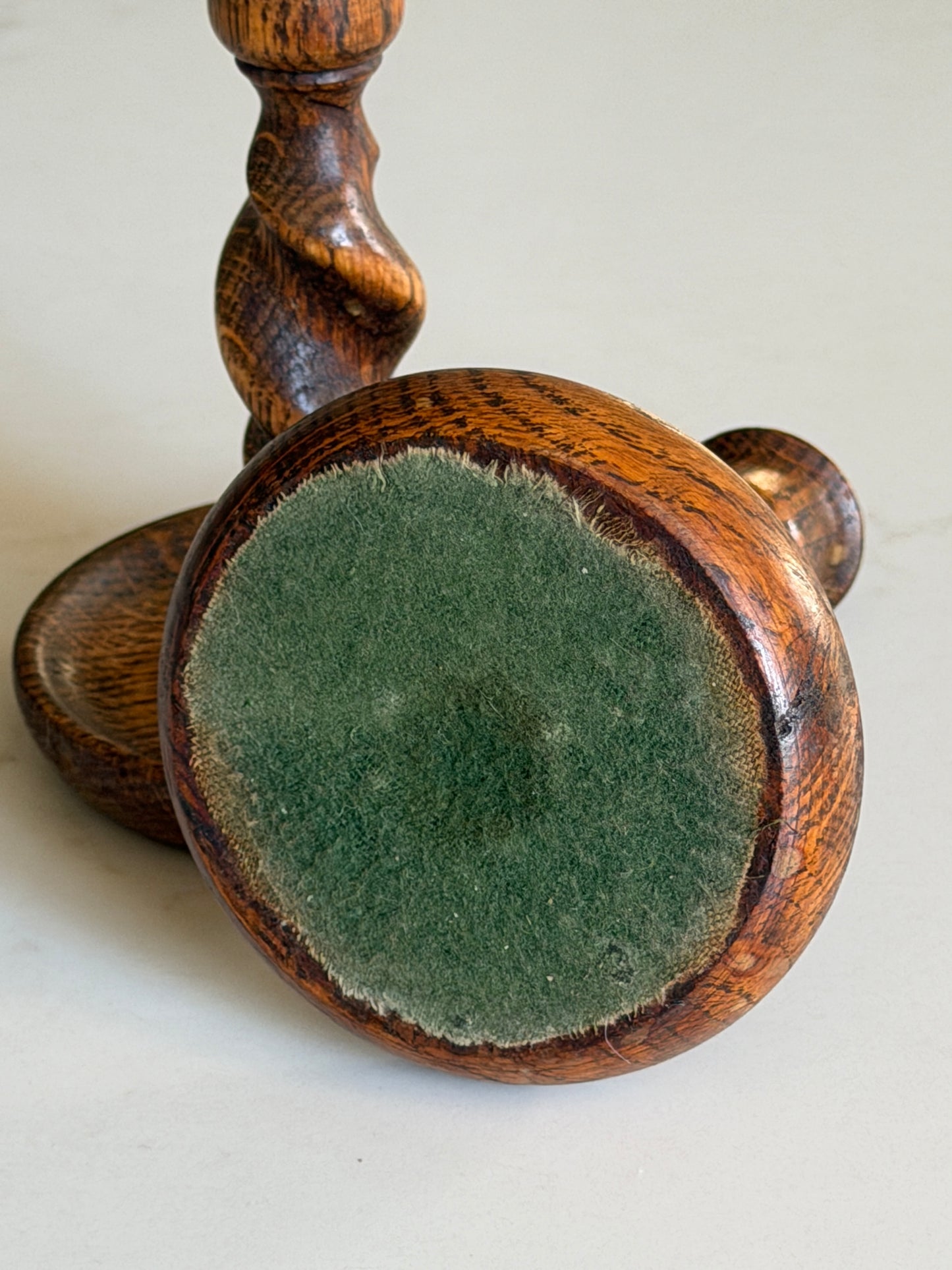 Pair of Barley Twist Candlestick Holders