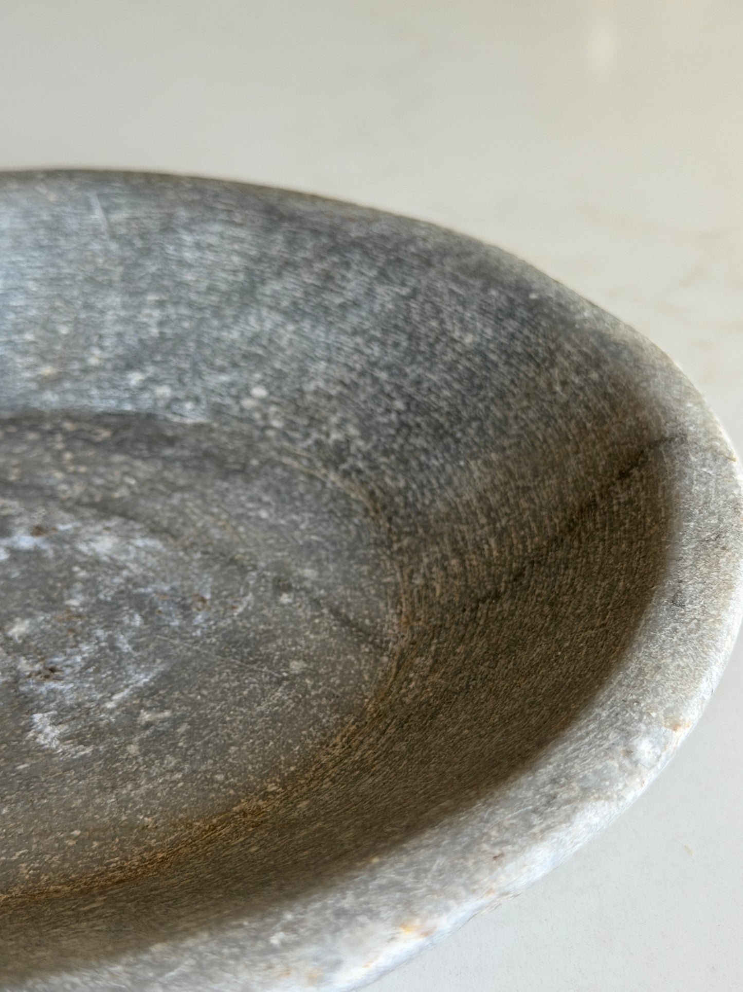 Aged Grey Marble Plate