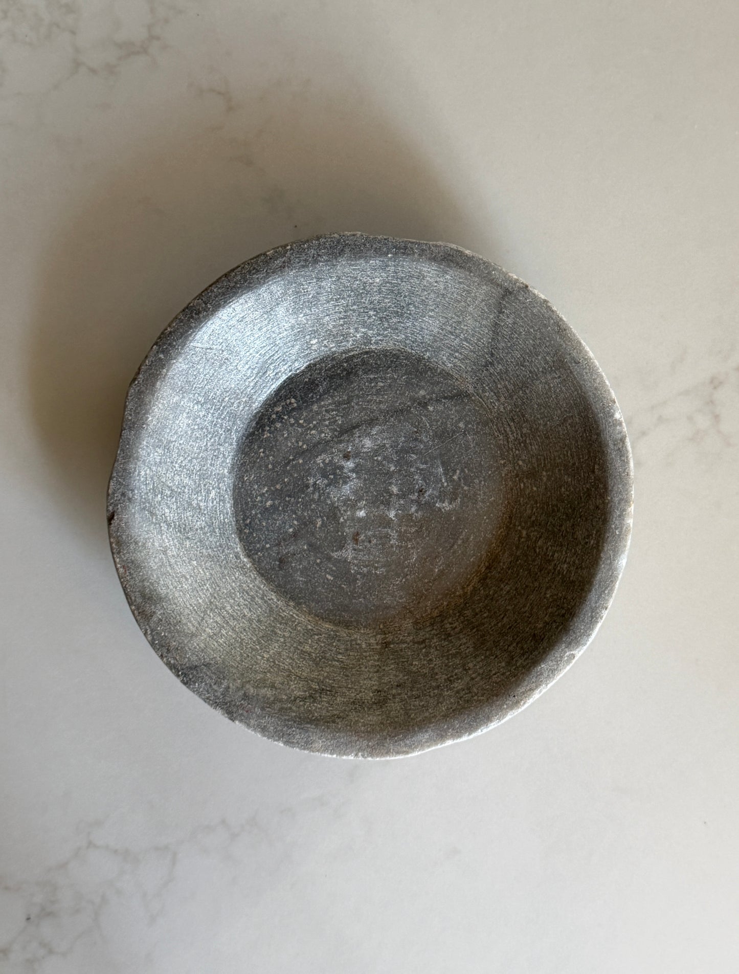 Aged Grey Marble Plate