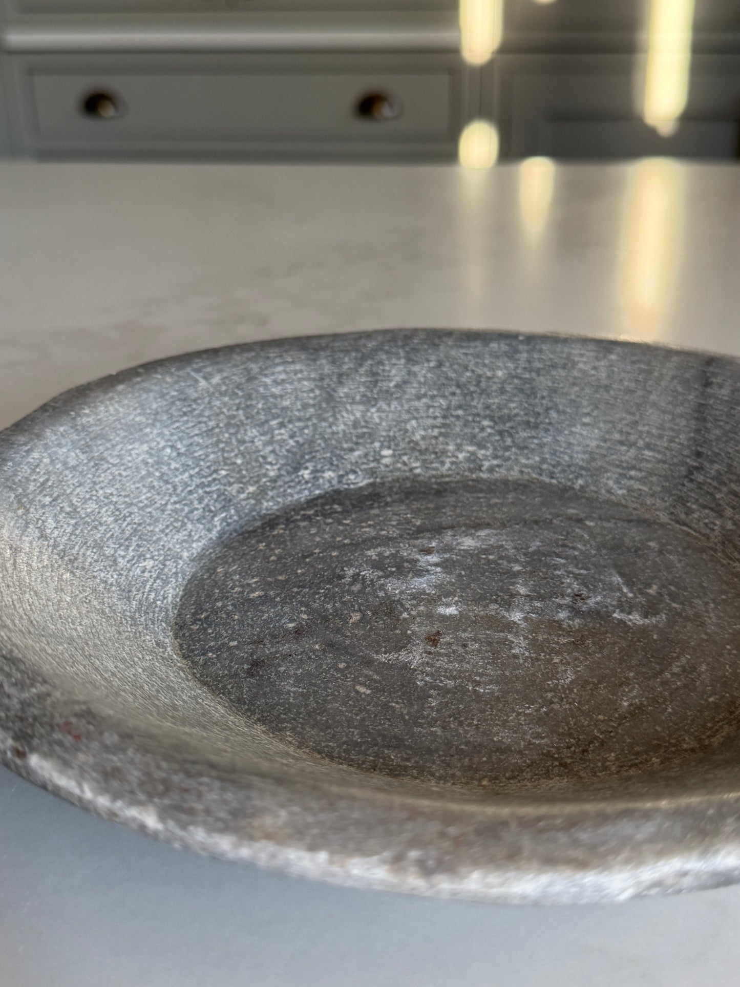 Aged Grey Marble Plate