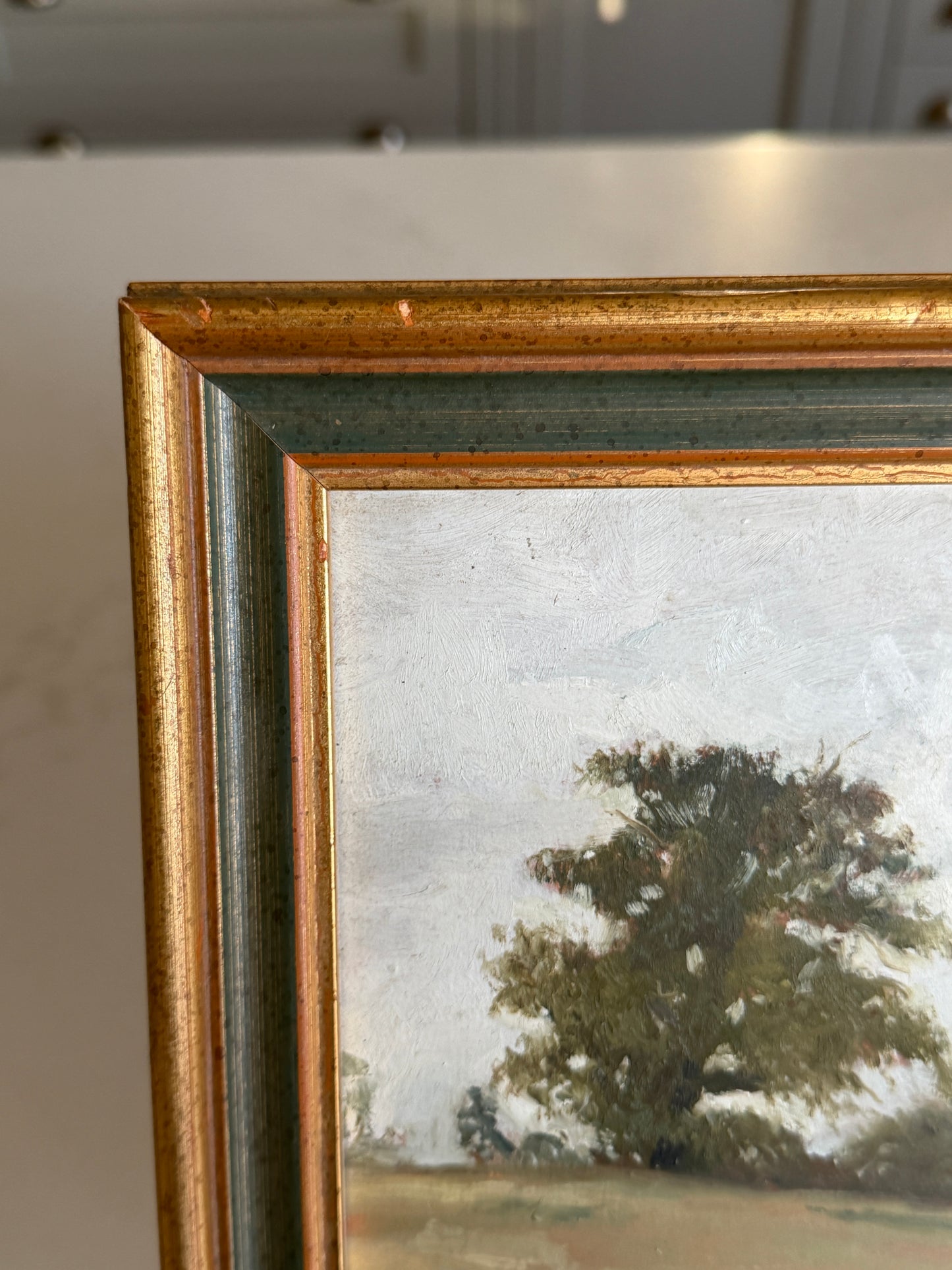 Framed & Signed Rural Landscape Oil Painting on Board