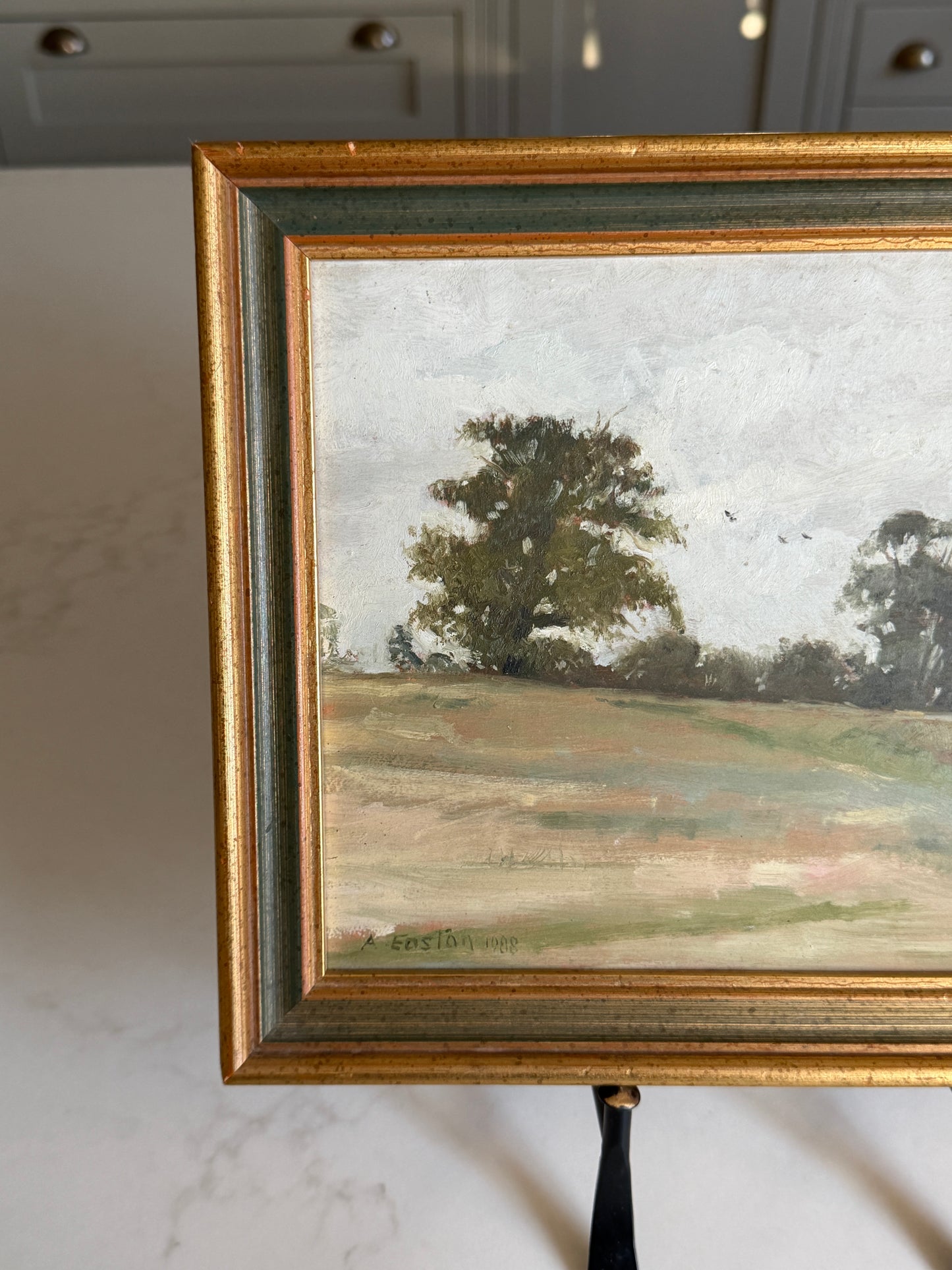 Framed & Signed Rural Landscape Oil Painting on Board