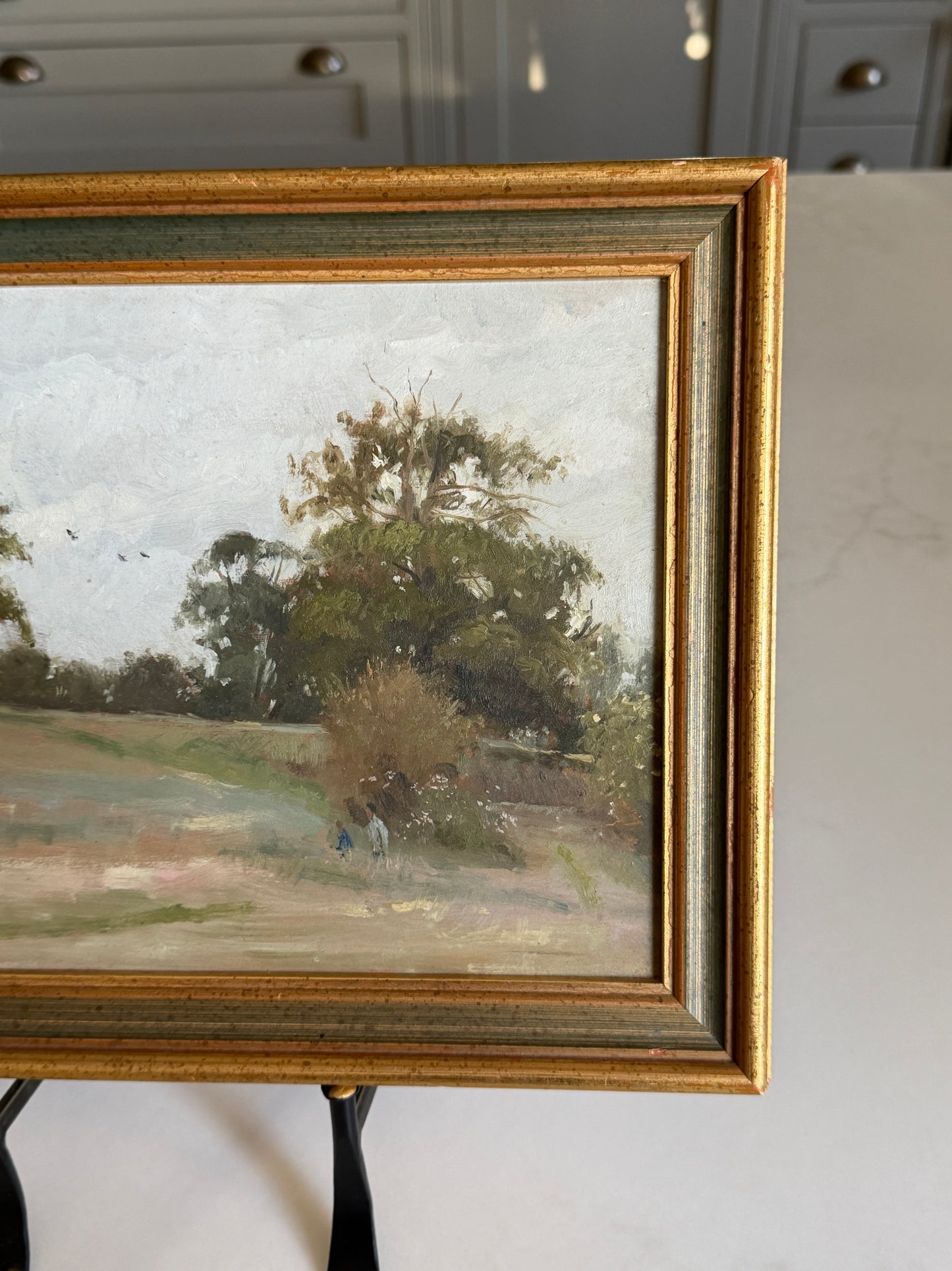 Framed & Signed Rural Landscape Oil Painting on Board