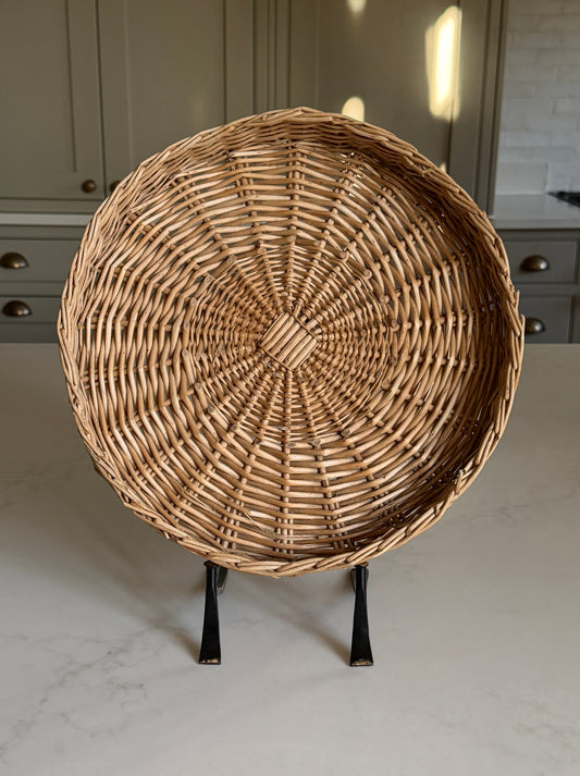 Round Wicker Tray