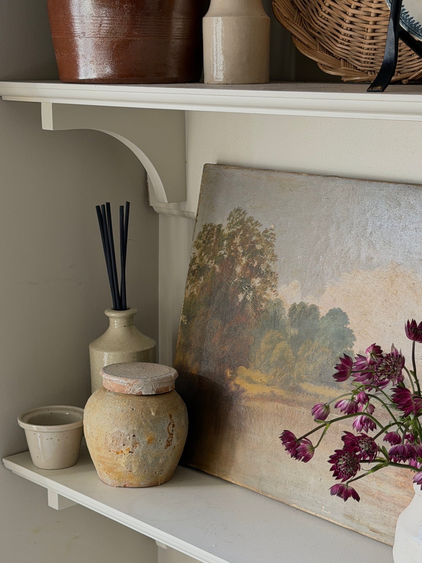 Small Lidded Natural Textured Ginger Jar