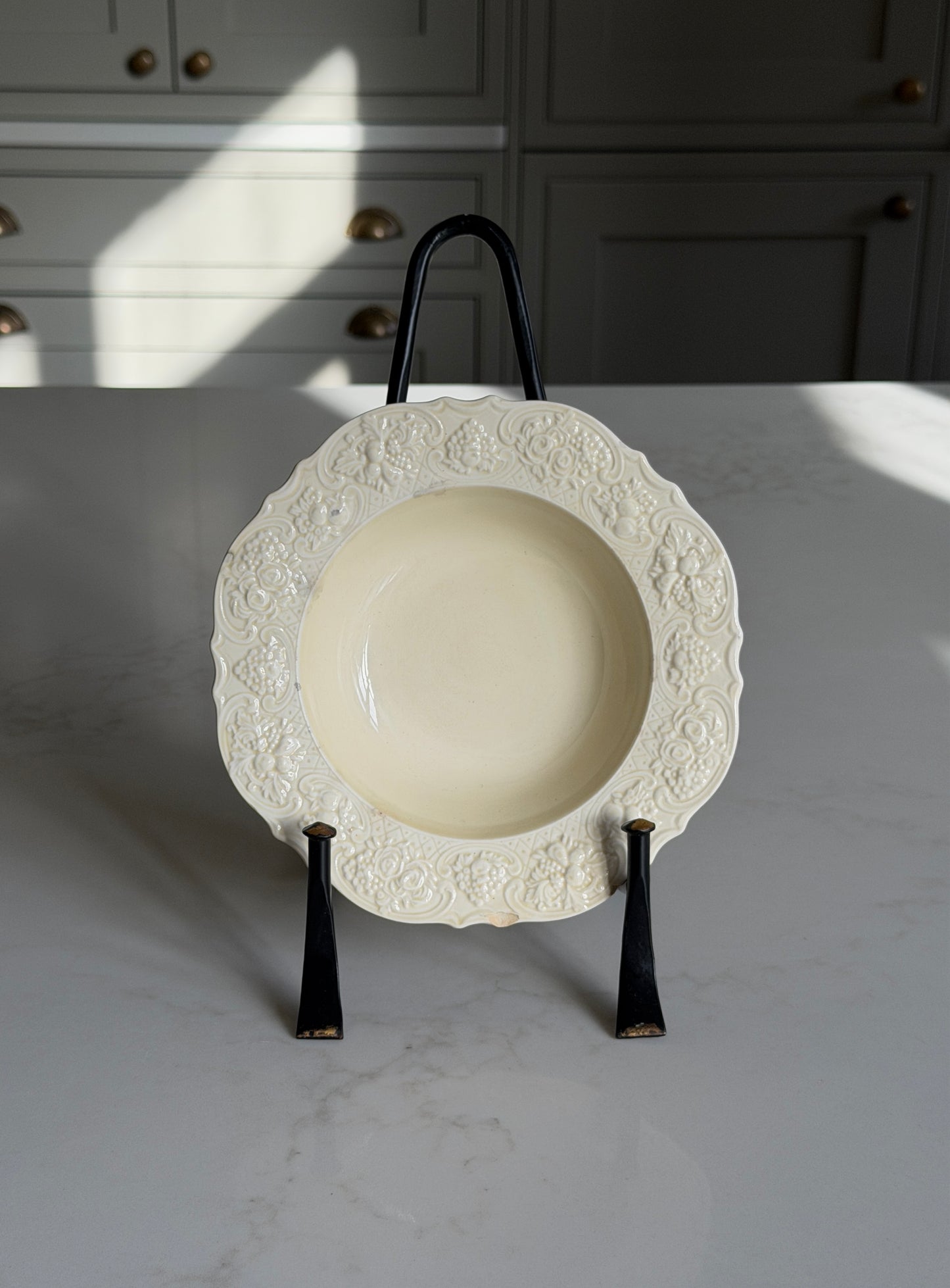 Cream Crown Ducal Floral Embossed Bowl
