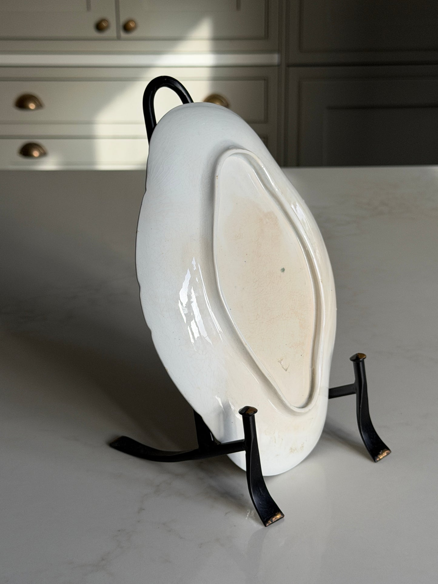 Small French Blue & White Floral Platter