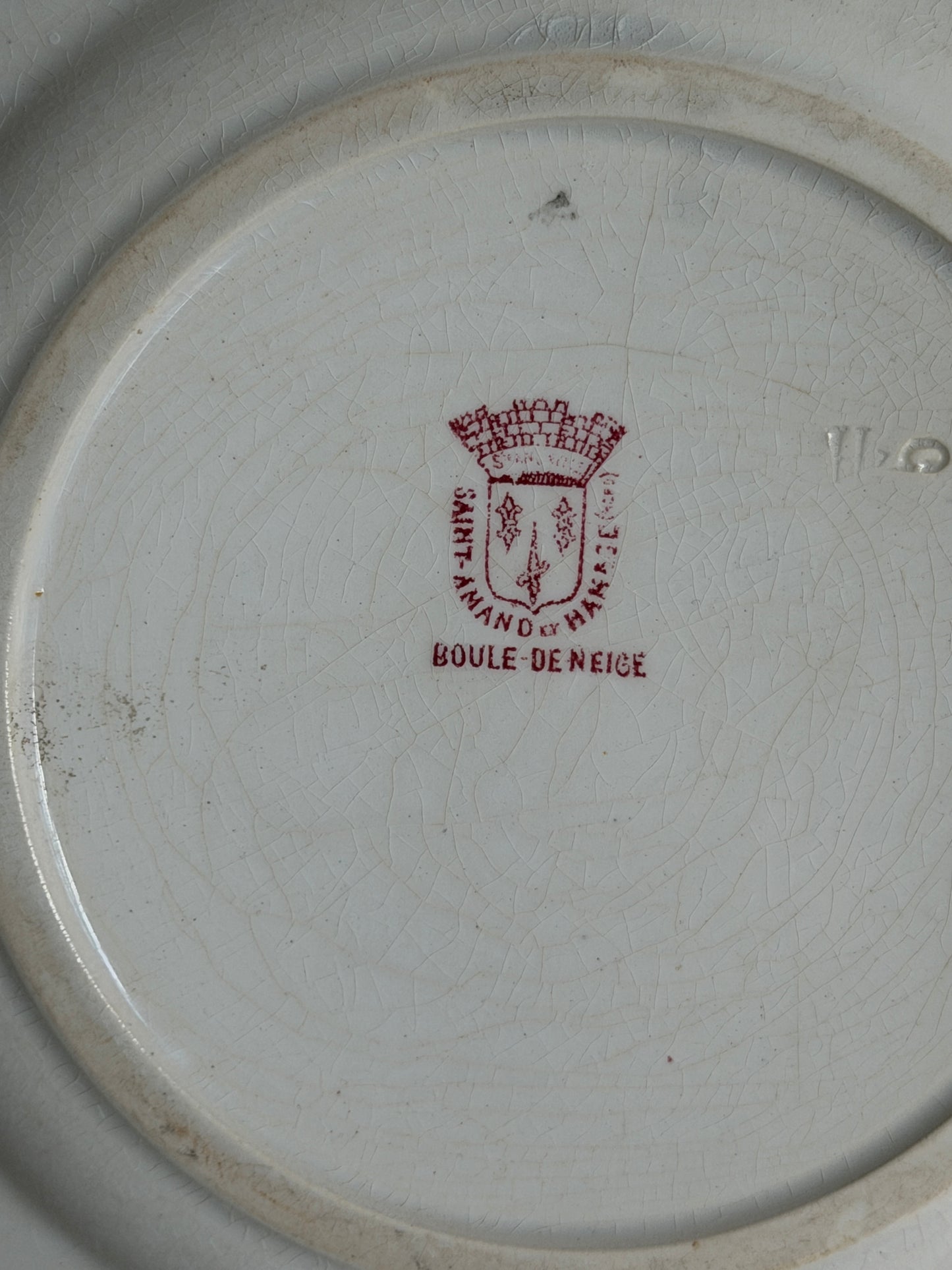 French Plate with Pink Floral Design