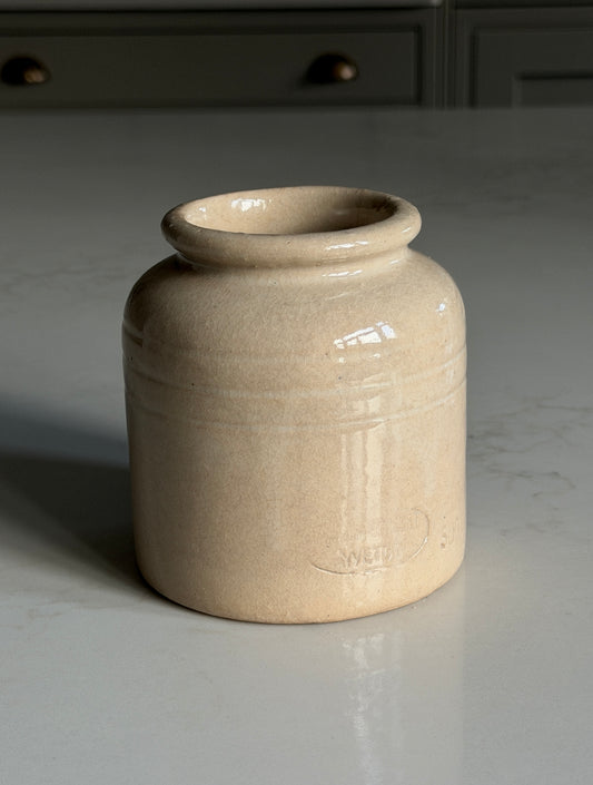 Beige French Mustard Pot