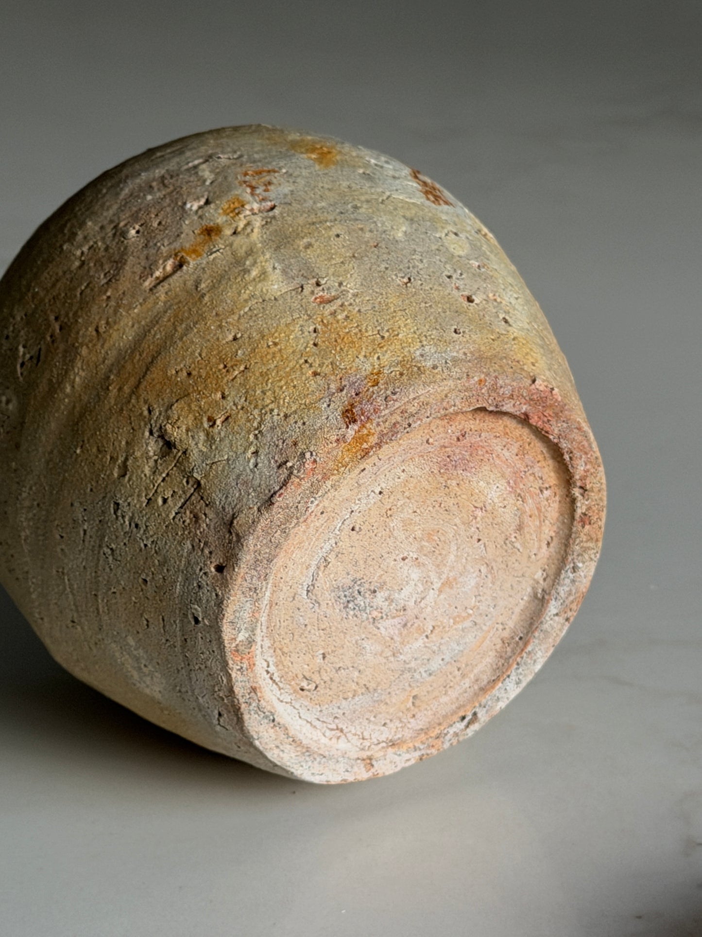 Small Lidded Natural Textured Ginger Jar