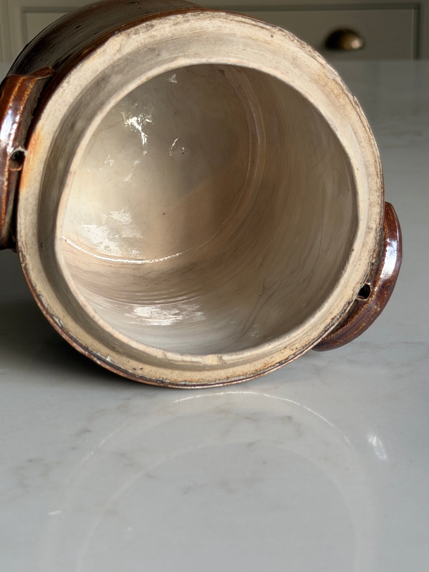 Mini Lidded Chocolate Brown French Confit Pot