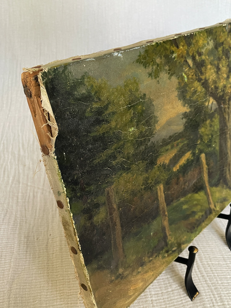 Vintage Landscape Oil Painting on Canvas