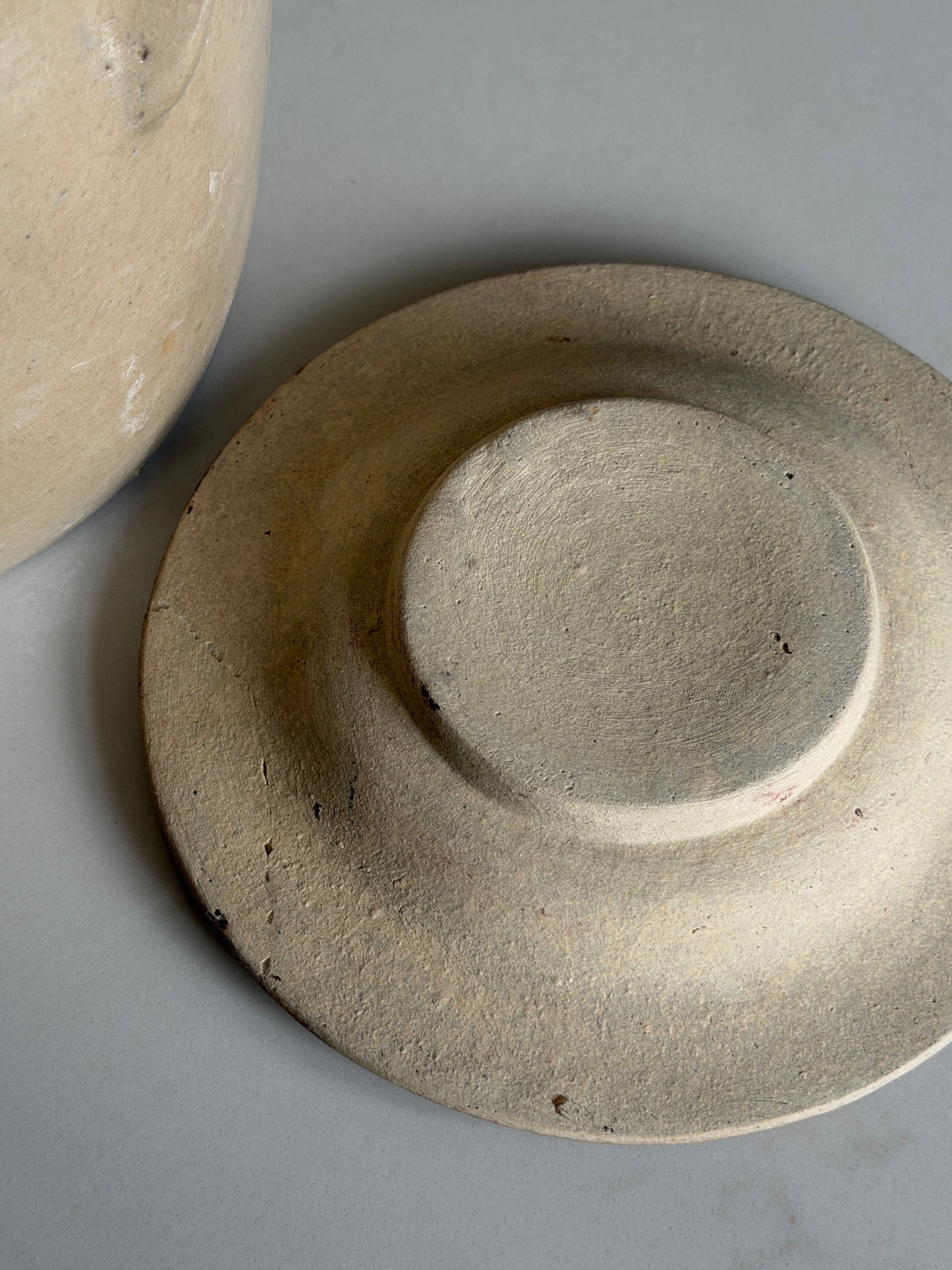 Lidded Beige French Confit Pot
