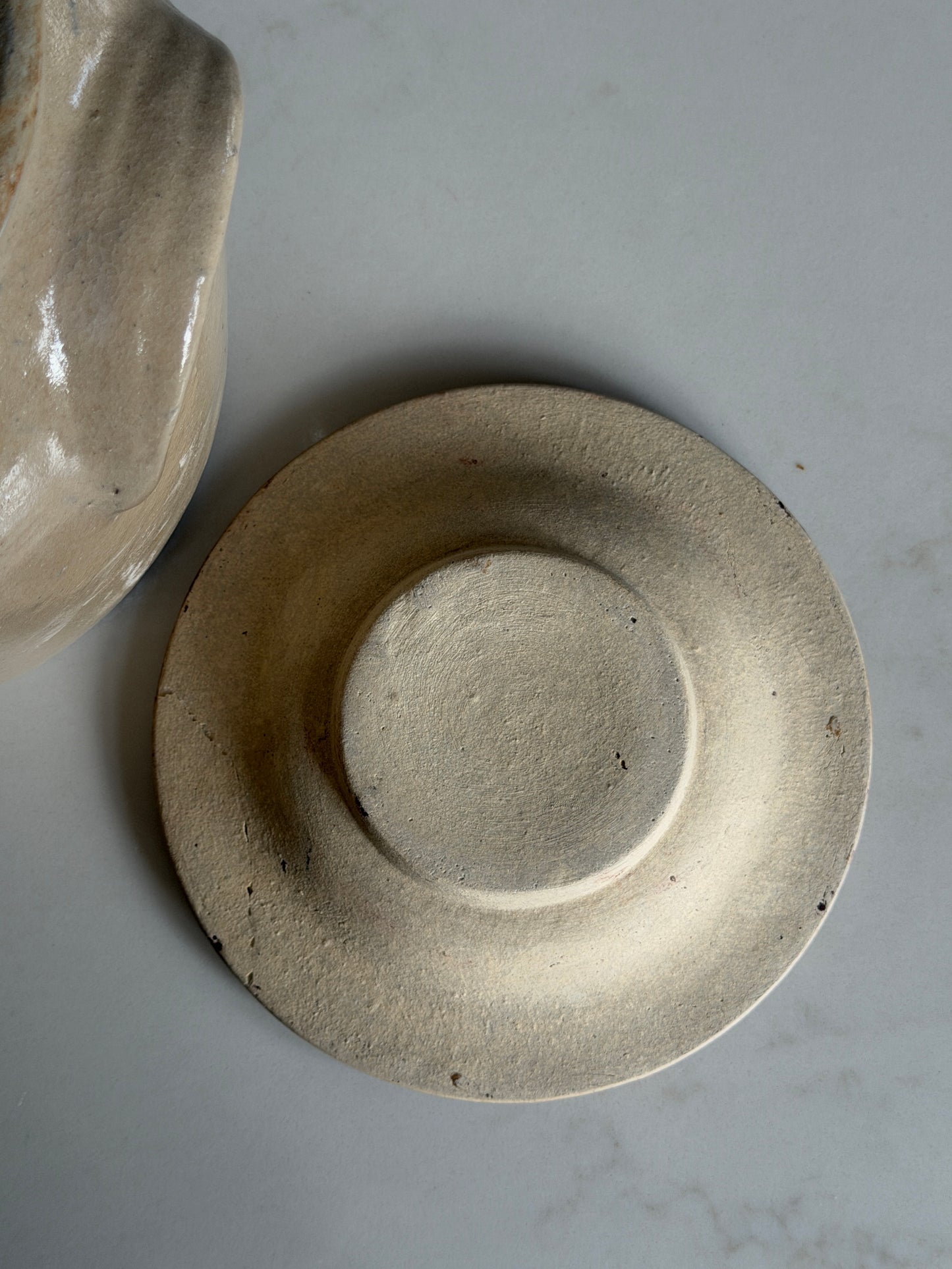 Lidded Beige French Confit Pot