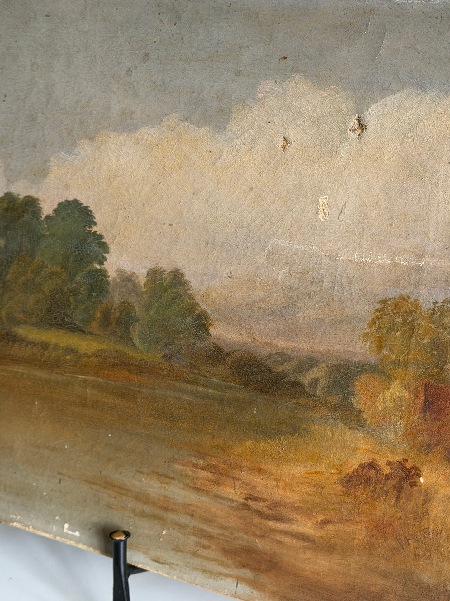 Moody Rural Landscape Oil Painting on Canvas