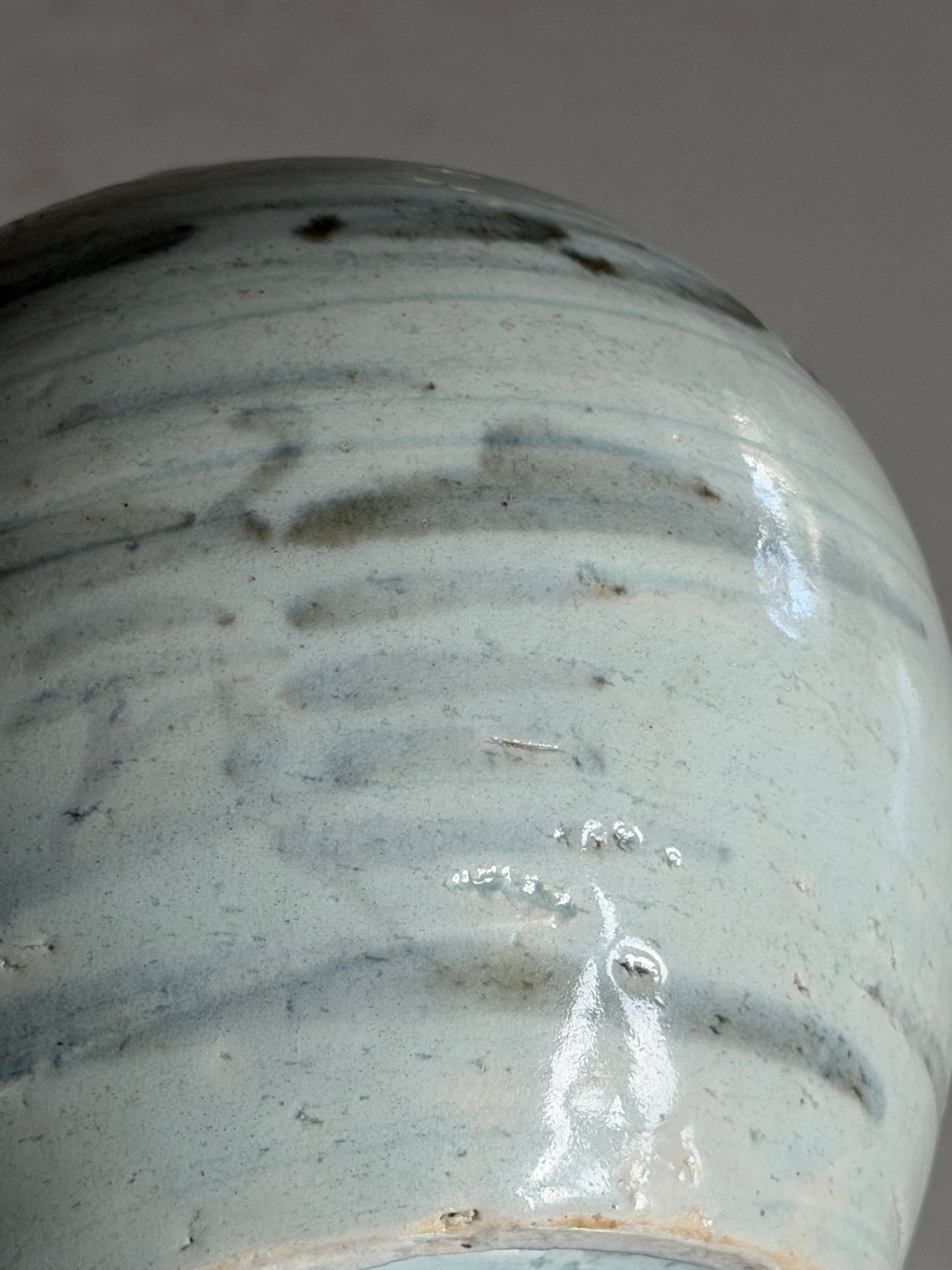Medium Blue-Grey Painted Ginger Jar