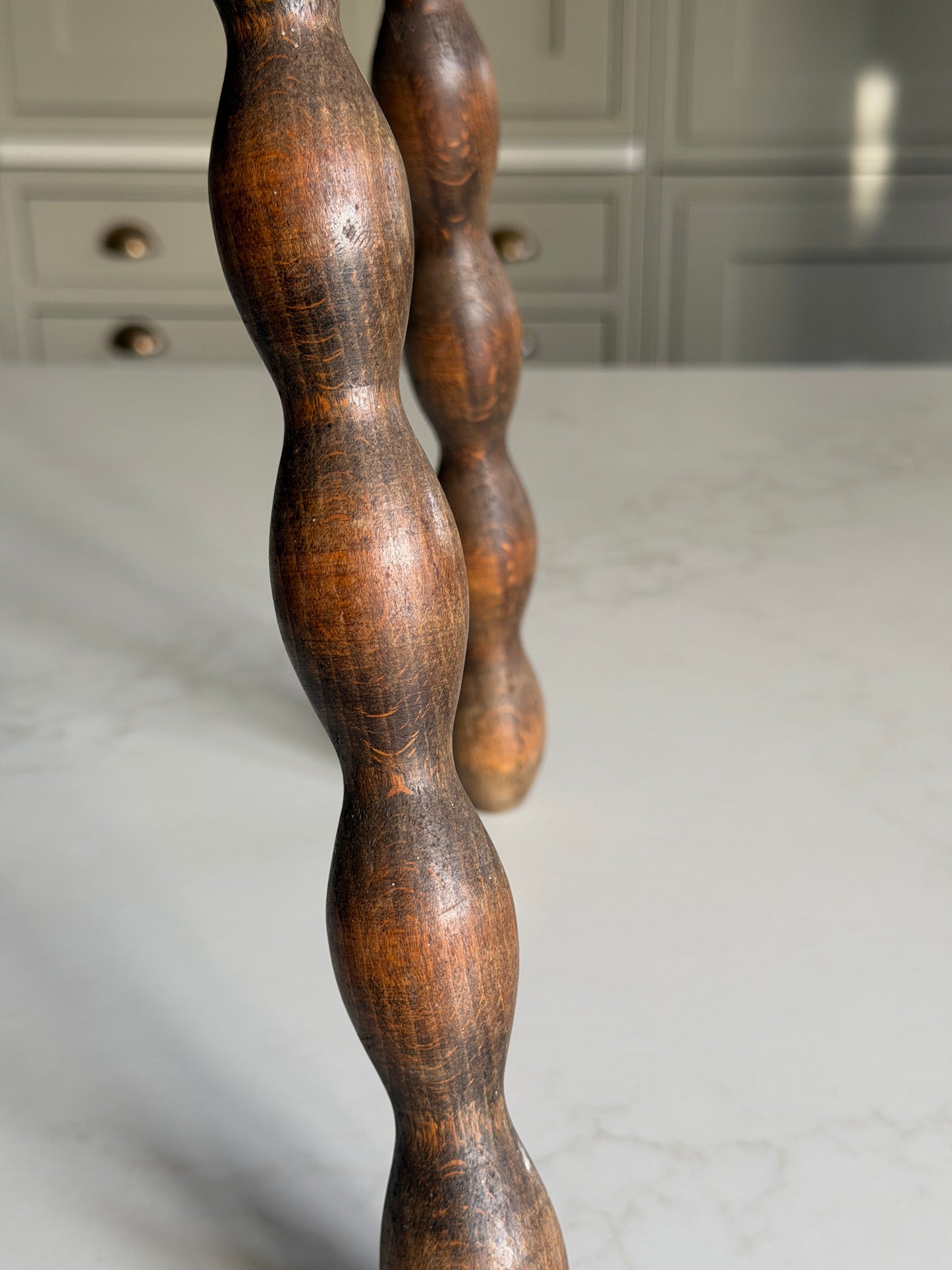 Small Round French Bobbin Milking Stool