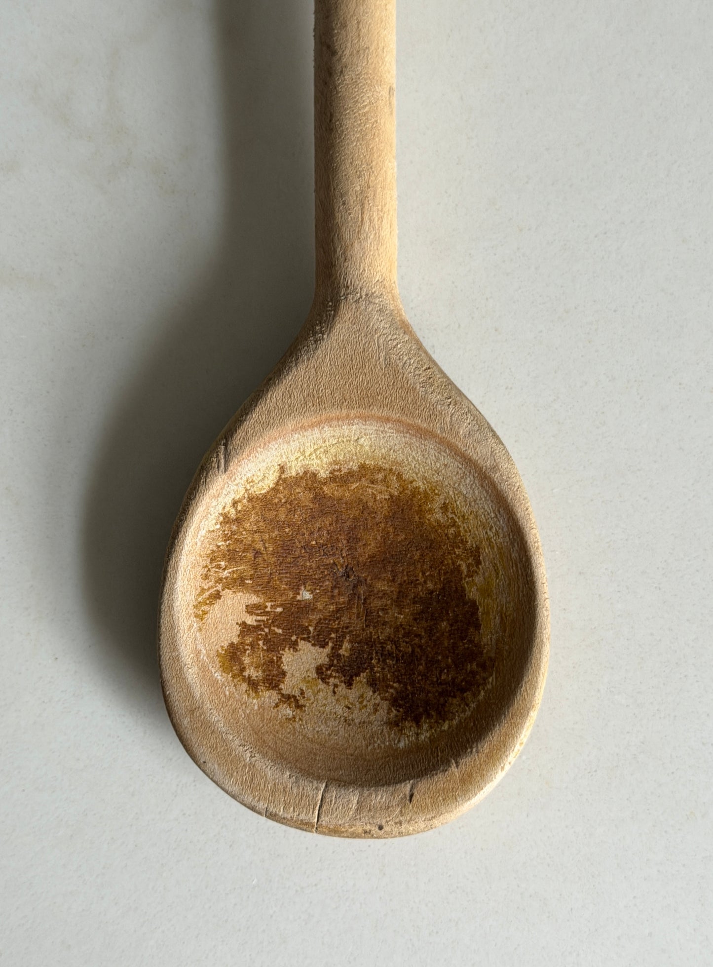 Hand Carved French Wooden Spoon with Hanging Hook